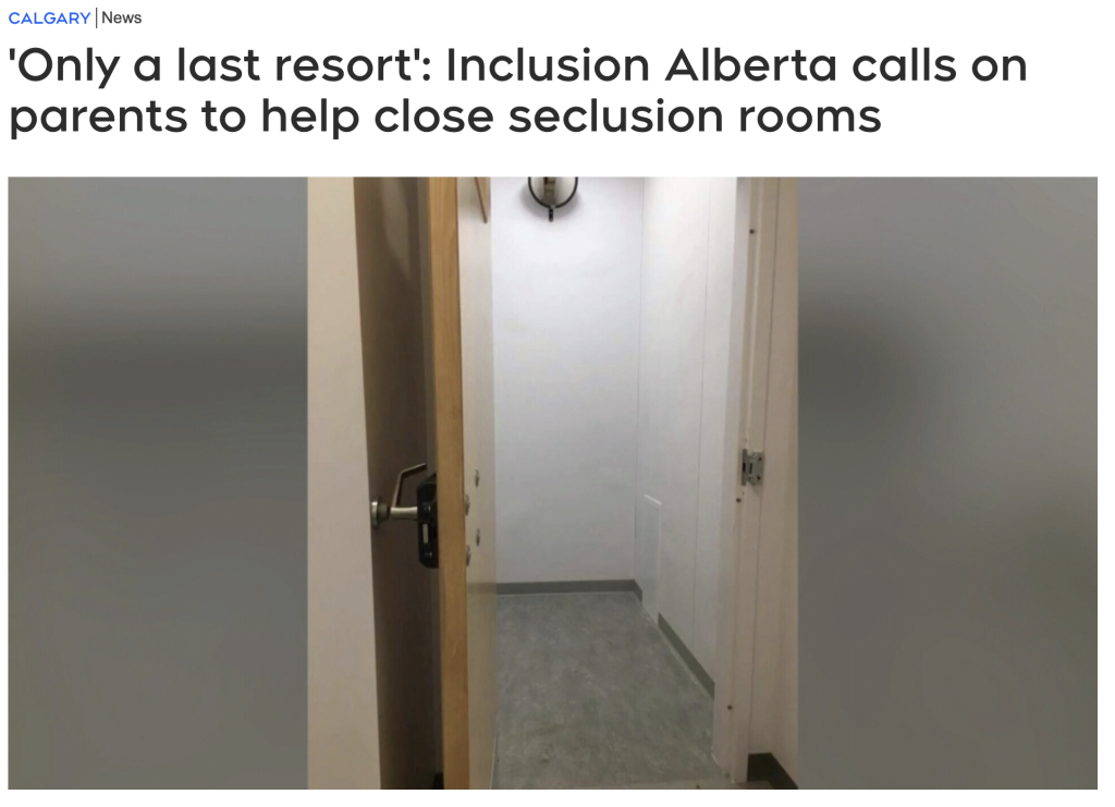 'Only a last resort': Inclusion Alberta calls on parents to help close seclusion rooms